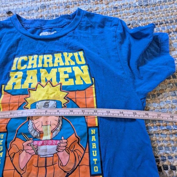 Naruto Ichiraku Ramen Kids XL T-Shirt Fits Adult S Anime Graphic Tee Blue Manga - Picture 5 of 6
